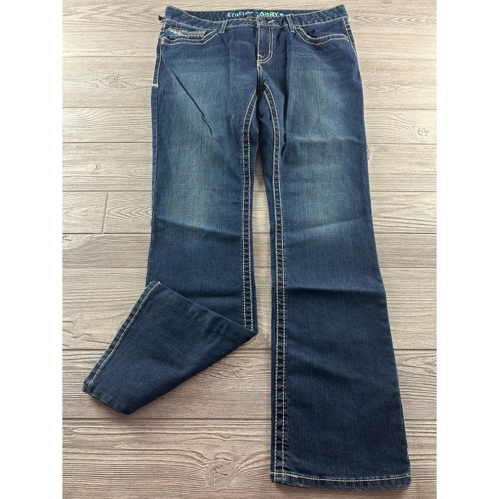 Cruel Denim Abby Jeans Womens 33/15L Dark Wash Low Rise Bootcut Stretch Denim